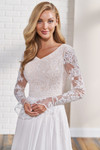 Modest by Mon Cheri TR12295 Tulle Allover Lace Wedding Dress