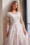 Modest by Mon Cheri TR22176 Organza Tulle Wedding Dress