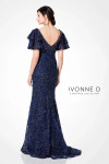Ivonne D by Mon Cheri 220D21 Embroidery Ruffle Sleeve Dress