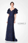 Ivonne D by Mon Cheri 220D21 Embroidery Ruffle Sleeve Dress