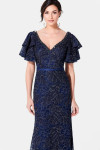 Ivonne D by Mon Cheri 220D21 Embroidery Ruffle Sleeve Dress