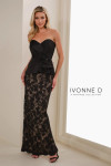 Ivonne D by Mon Cheri ID1406 Corded Lace Strapless Dress