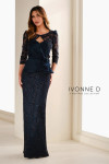 Ivonne D by Mon Cheri ID1406 Corded Lace Strapless Dress