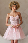 Amelia Couture BZ9024S Sweetheart Neck Strapless Short Dress