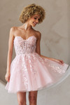 Amelia Couture BZ9024S Sweetheart Neck Strapless Short Dress