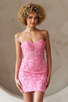 Amelia Couture 7053S Sweetheart Neck Strapless Short Dress