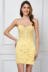 Amelia Couture 7053S Sweetheart Neck Strapless Short Dress