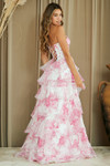Amelia Couture 2060 Print Sweetheart Bodice Strapless Dress