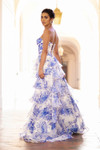 Amelia Couture 2060 Print Sweetheart Bodice Strapless Dress