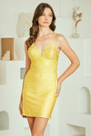 Amelia Couture 3100S Jersey V-neck Sleeveless Short Dress