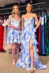 Amelia Couture 2069S Tiered Ruffles Strapless Short Dress