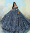 Princesa by Ariana Vara PR30208 Glitter Tulle Long Ball Gown
