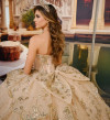 Princesa by Ariana Vara PR30196 Beads Cracked Ice Ball Gown