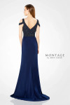 Montage by Mon Cheri 220951 Crepe Cold Shoulder V-Neck Dress