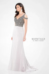 Montage by Mon Cheri 220951 Crepe Cold Shoulder V-Neck Dress