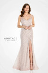 Montage by Mon Cheri M2216 Allover Beading V-Neck Long Dress