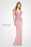Montage by Mon Cheri M512 Crepe V-Neck Sleeveless Long Dress