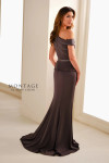 Montage by Mon Cheri M3107 Crepe Asymmetric Neck Long Dress