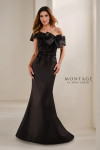 Montage by Mon Cheri M3111 Mikado Asymmetric Neck Long Dress