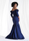 Morilee MGNY 73151 Taffeta Rosette Sleeves Off Shoulder Gown