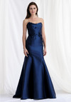 MGNY By Morilee 73155 Mikado Scoop Neck Strapless Gown