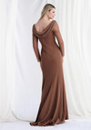 Morilee MGNY 73156 Stretch Crepe Cowl Neck Long Sleeves Gown