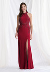 Morilee MGNY 73168 Jersey Beaded Halter Neck Sleeveless Gown