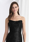 Morilee MGNY 73170 Beaded Fringe Strapless Neck Evening Gown