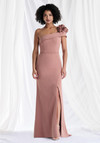Morilee MGNY 73180 Crepe One Shoulder Sheath Evening Gown