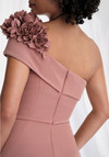Morilee MGNY 73180 Crepe One Shoulder Sheath Evening Gown