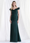 MGNY By Morilee 73183 Crepe Off Shoulder Cap Sleeve Gown