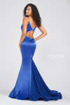 Colette by Daphne CL12229 Stretch Satin Deep V-neckline Gown
