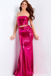 Jovani 45708 Straight Neckline Strapless Two-Piece Dress