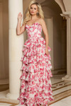 Jovani 47404 Tiered Ruffle Sweetheart Neck Strapless Gown