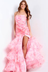 Jovani 48490 Tiered Trumpet Strapless Sleeveless Long Dress