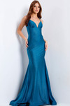 Jovani 48200 V-neckline Spaghetti Straps Sleeveless Dress