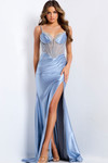 Jovani 48368 V-Neck Spaghetti Straps Sleeveless Prom Dress