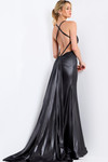 Jovani 48291 V-Neckline Spaghetti Straps Prom Dress