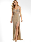 Jovani 48548 Beaded Cutout V-neckline Sleeveless Prom Dress