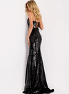 Jovani 48508 V-Neck Spaghetti Straps Sleeveless Prom Dress