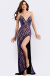 Jovani 49270 Sequins V-Neckline Strapless Fitted Prom Dress