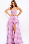 Jovani 47294 Ruffles Scoop Neckline Strapless Prom Dress