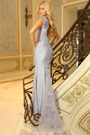 Jovani 48120 V-Neckline Sleeveless Fitted Long Prom Dress