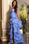 Jovani 46406 Layered Ruffles Strapless Fitted Prom Dress