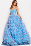 Jovani 47267 Layered Ruffle V-Neckline Strapless Prom Dress
