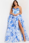 Jovani 47029 Layered Ruffle Sweetheart Neck Strapless Dress