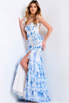 Jovani 46873 Layered Ruffle Scoop Neck Sleeveless Prom Dress