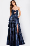 Jovani 47742 Layered Ruffle Keyhole Strapless Prom Dress