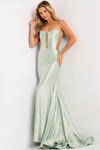 Jovani 47676 Beaded Scoop Neck Strapless Fitted Prom Dress