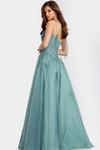 Jovani 49092 Floral Spaghetti Straps Sleeveless Prom Dress